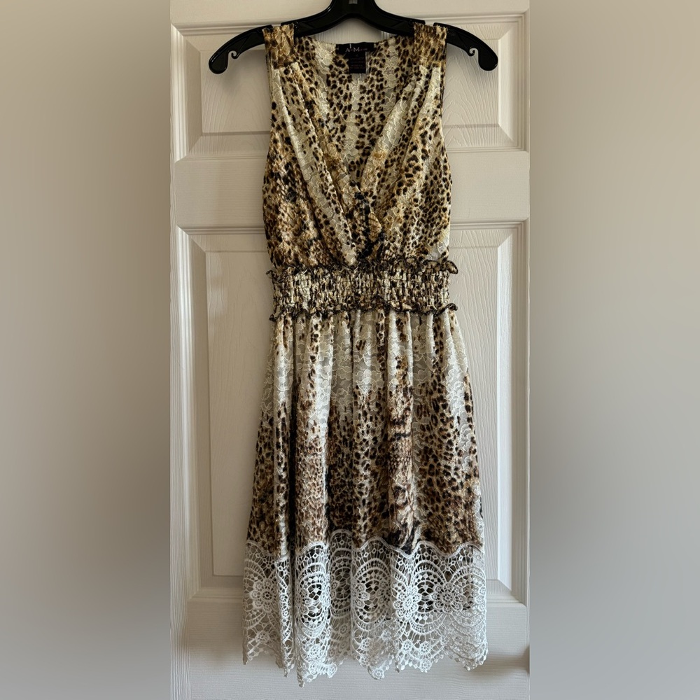 NWOT Women's Designer Alberto Magali Animal Print Dress size XS